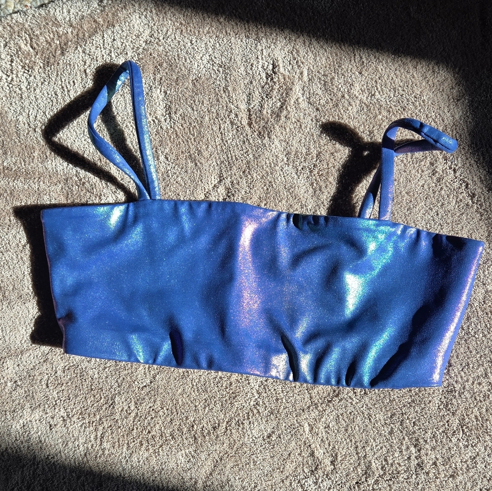 Carbon38 Blue Iridescent Bra Top